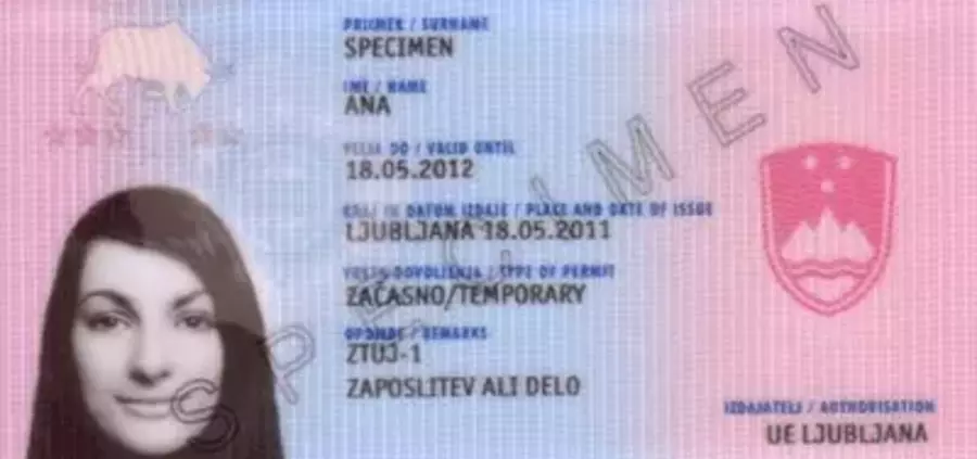 مجوز اقامت اسلوونی